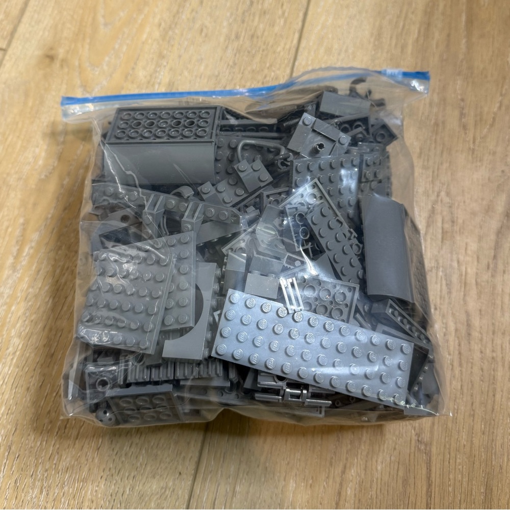 Bag of Dark Gray Assorted Legos 2lbs